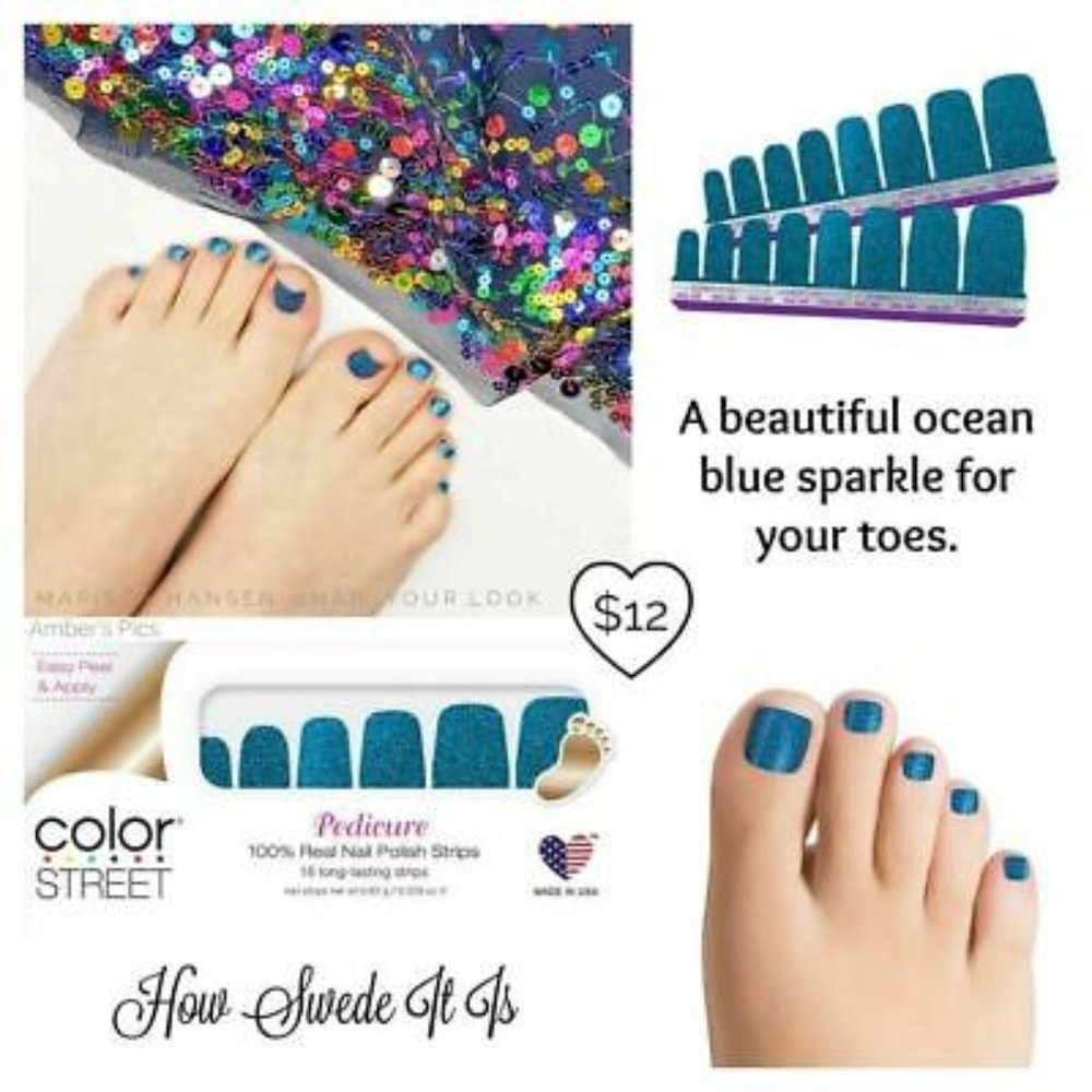 COLOR STREET PEDICURE - HOW SWEDE IT IS